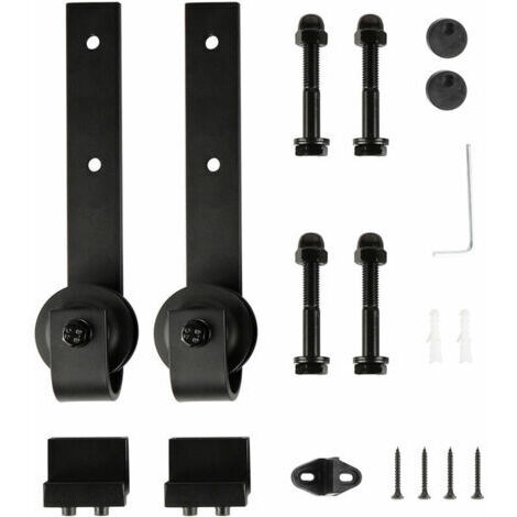 INHHUB Roulette Porte Coulissante, Accessoires pour Portes Coulissantes, Noir (Roulette kit seulement)-INHHUB