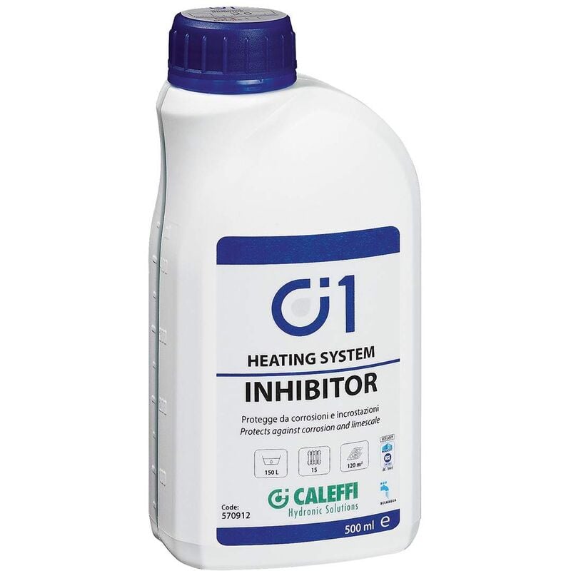 Caleffi - Inhibiteur liquide 0,5 Lt protège contre la corrosion et les incrustations C1 inhibitor 570912 0,5 litres