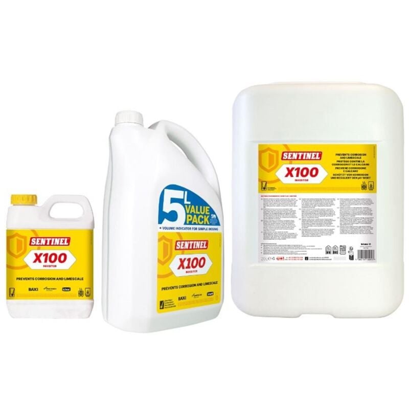 Inhibiteur X100 pour radiateur, chaudière et planchers chauffants - Bidon de 20L