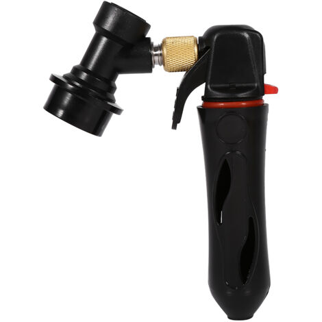 Injecteur CO2 Keg Charger pour Dispenseur de Bière Artisanale, Type Ball Lock, Valve Soda, Matériau Nylon Renforcé Verre et Brass, Noir, 13x10x5.5mm