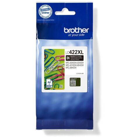 INK BROTHER LC422XLBK NERO 3.000PG MFCJ5340/5740DW MFCJ6540/6940DW
