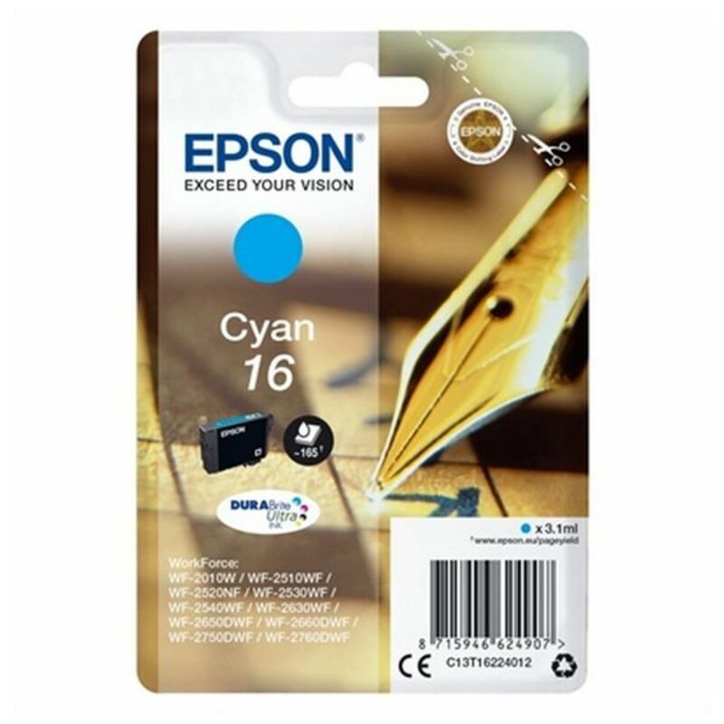 

Epson Cartucho de Tinta Compatible Epson T16 Amarillo