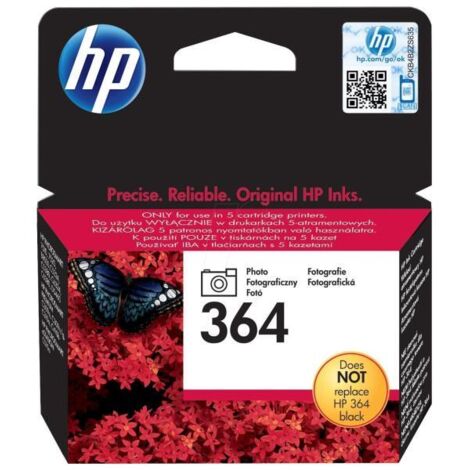 Ink-jet hp 364 negro especial foto photosmart premium-c309a/series c5300 / c6300 / b8500 / d5400 130pag 10x15