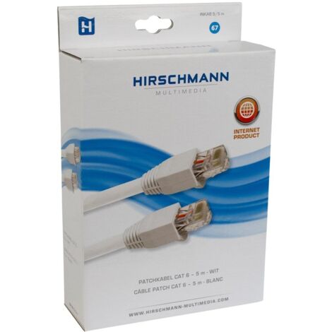 INKAB5 5m weiß CAT6 Patchkabel RJ45