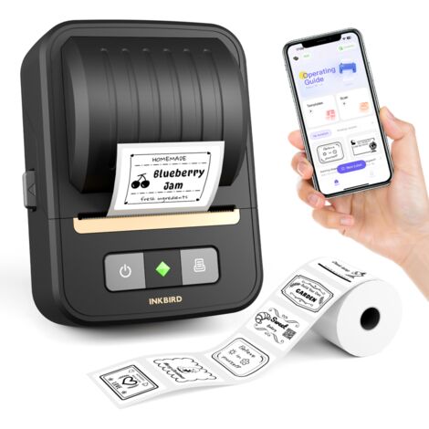 INKBIRD N20 Étiqueter,Machine à étiquettes avec ruban adhésif,de 19 à 51 mm,Bluetooth, Imprimante d’étiquettes thermique portable