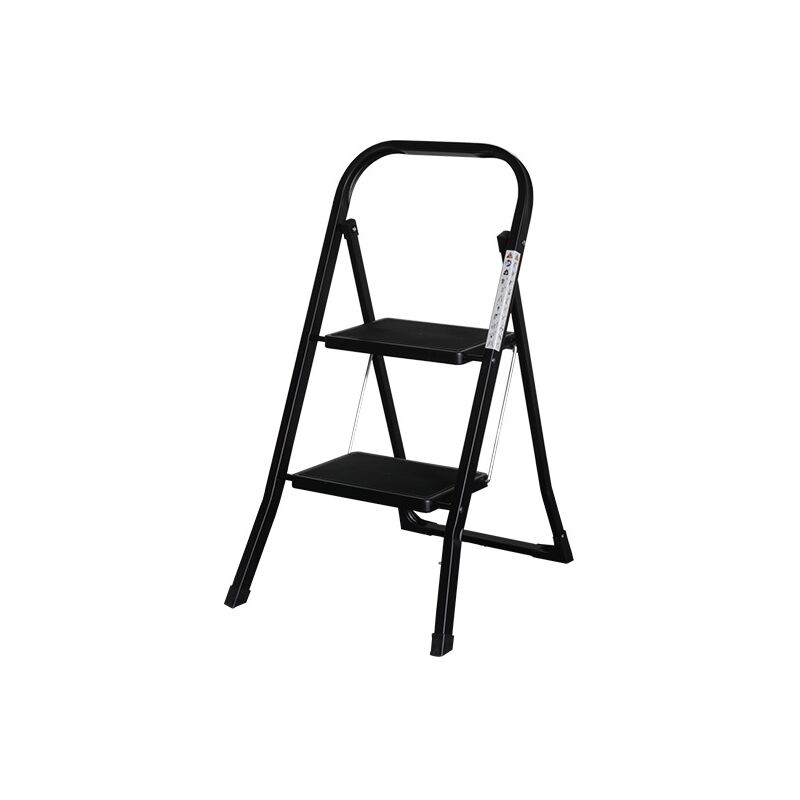 Vivol - Escabeau pliable 2 marches - Noir