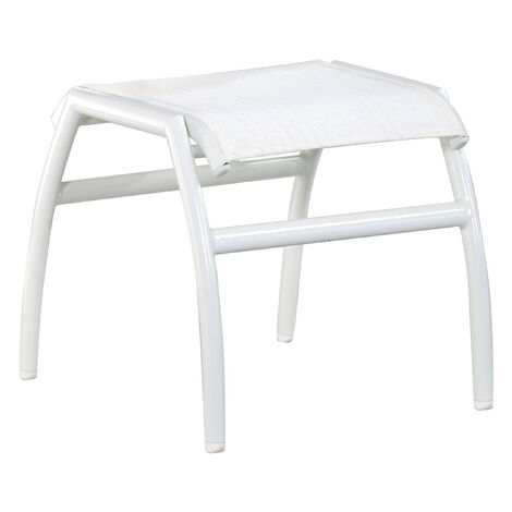 Inko Fußhocker Frisco Alu/Textilen Sitzhocker 45x48x46 cm 3 Farben zur Auswahl Weiß