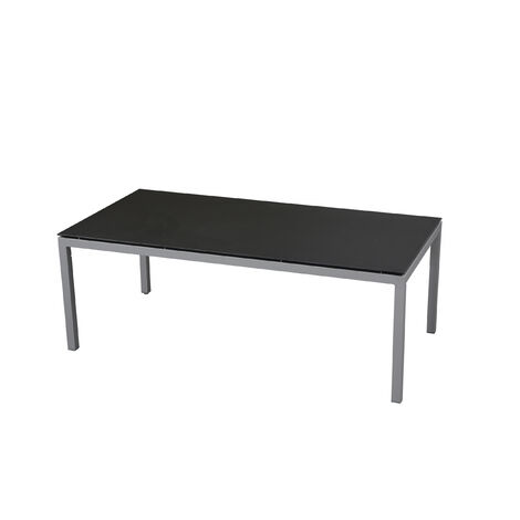 Inko Gartentisch Aluminium anthrazit 200x100 cm Terrassentisch Tischplatte nach Wahl Teakholz recycelt