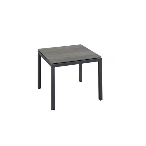 Inko Gartentisch Aluminium graphit 90x90 cm Terrassentisch Tischplatte nach Wahl Deropal schwarz