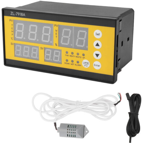 Inkubatorsensor mit Temperatur-, Feuchtigkeitsregelung und LED-Beleuchtung, 100–240 V