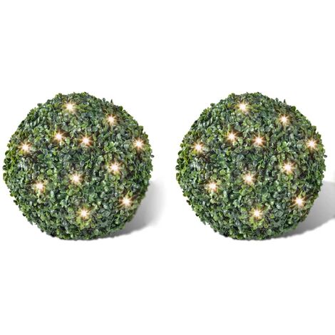 INLIFE 2 pièce de boule 27 cm avec guirlande lumineuse solaire 24 LED