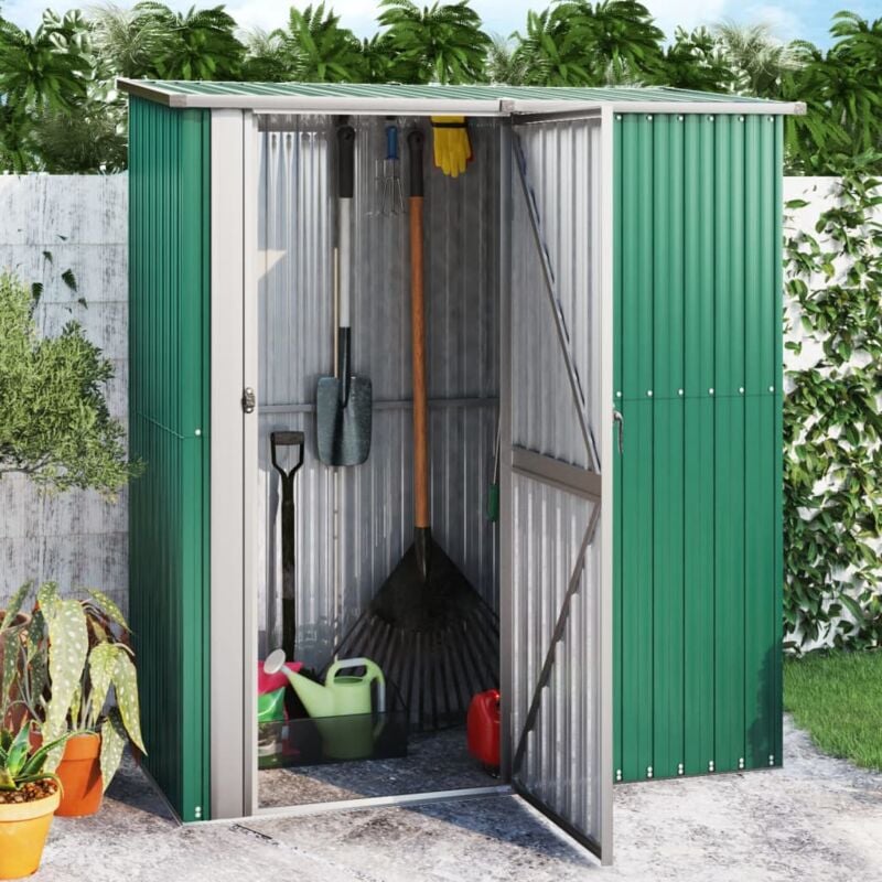 Inlife - Abri à vélos de jardin Vert 180,5x97x209,5 cm Acier galvanisé