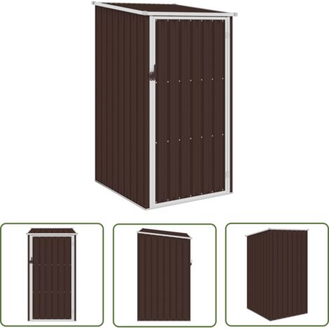 INLIFE Abri de jardin Marrron 87x98x159 cm Acier galvanisé