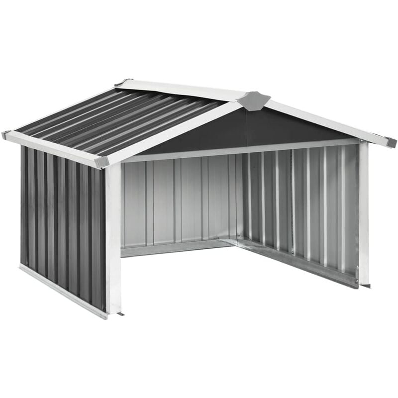 Inlife - Abri pour robot de jardin 92x97x63cm Acier galvanisé Anthracite