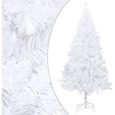INLIFE Arbre de Noël artificiel avec LED et boules Blanc 150 cm PVC