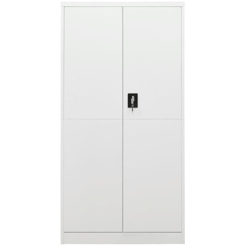 Inlife - Armoire à casiers Blanc 90x40x180 cm Acier