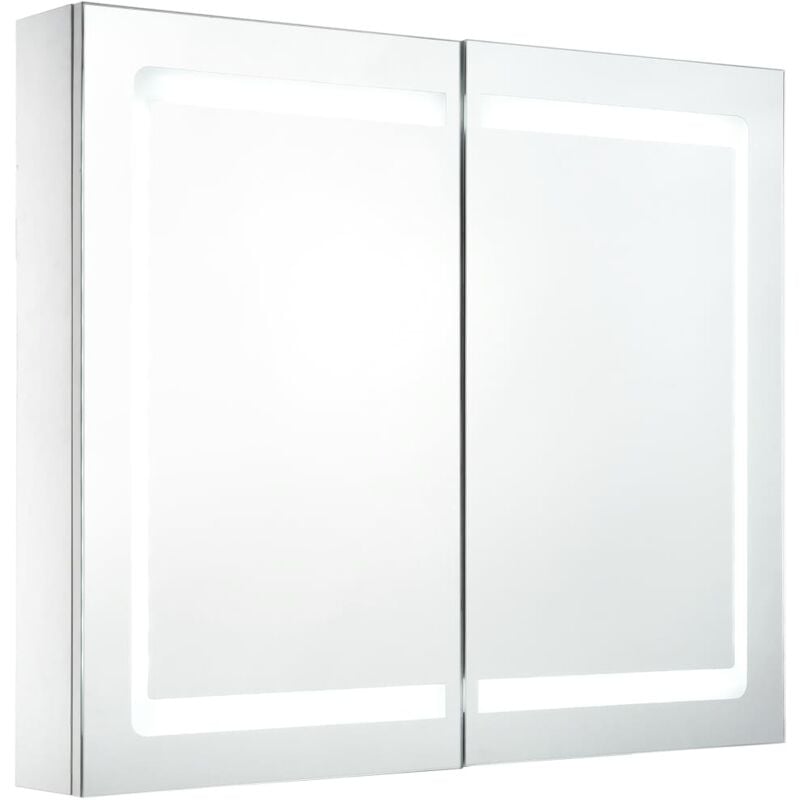 Inlife - Armoire de salle de bain à miroir led 80x12,2x68 cm