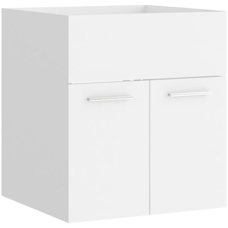 INLIFE Armoire d'évier Blanc 41x38,5x46 cm Aggloméré