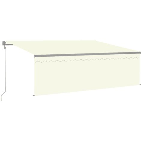 INLIFE Auvent automatique rétractable avec store 4x3 m Crème
