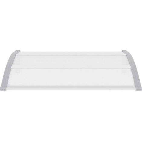 INLIFE Auvent de porte Gris 120 x 100 cm PC