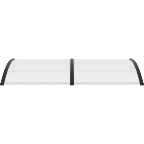 INLIFE Auvent de porte Noir 200 x 100 cm PC