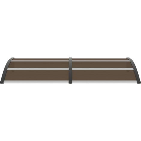 INLIFE Auvent de porte Noir 200 x 100 cm PC