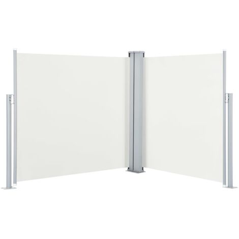 INLIFE Auvent latéral rétractable Crème 120 x 600 cm