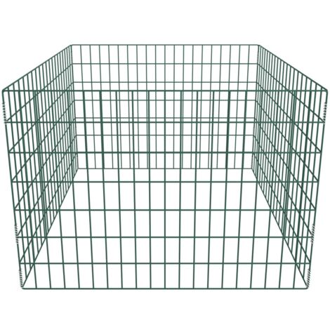 INLIFE Bac à compost carré en maille de jardin 100 x 100 x 70 cm