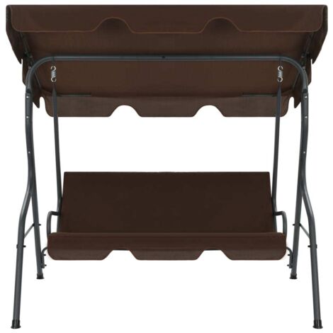 INLIFE Balancelle de jardin Café 170 x 110 x 153 cm