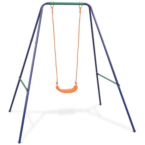 INLIFE Balançoire simple 2-en-1 et balançoire pour tout-petits Orange