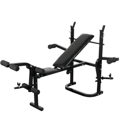 INLIFE Banc d'entraînement avec support de poids jeu d'haltères 30,5kg