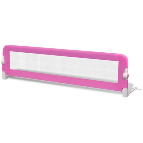INLIFE Barrière de lit pour enfants 150 x 42 cm Rose