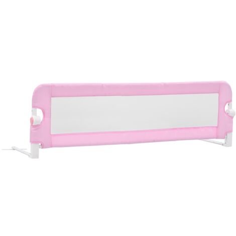 INLIFE Barrière de sécurité de lit d'enfant Rose 120x42 cm Polyester
