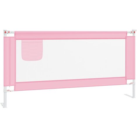 INLIFE Barrière de sécurité de lit d'enfant Rose 180x25 cm Tissu
