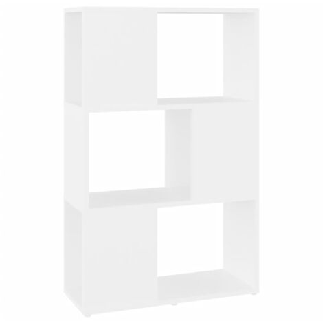 INLIFE Bibliothèque/Séparateur de pièce Blanc 60x24x94 cm Aggloméré