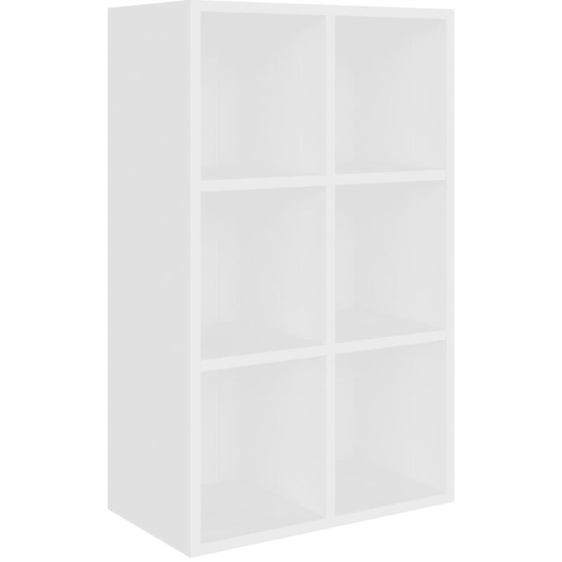 Inlife - Bibliothèque/Buffet Meuble de rangement Blanc 66x30x97,8 cm Aggloméré