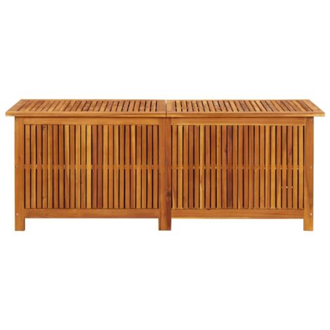INLIFE Boîte de rangement de jardin 150x50x58 cm Bois d'acacia solide