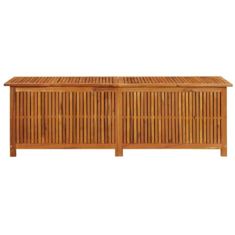 INLIFE Boîte de rangement de jardin 175x50x58 cm Bois d'acacia solide
