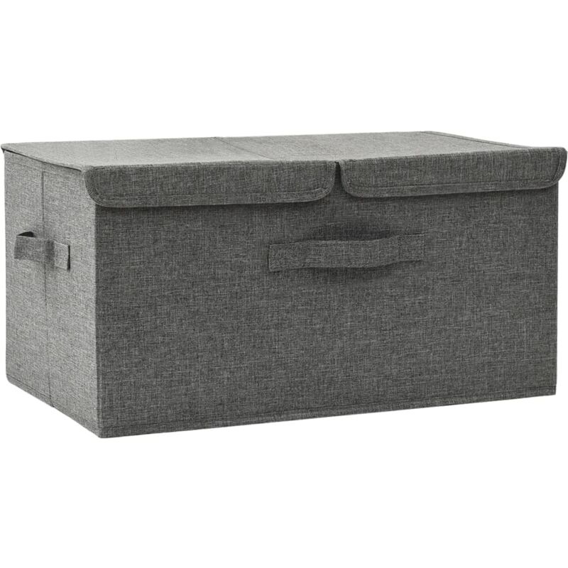 Inlife - Boîte de rangement Tissu 50x30x25 cm Anthracite