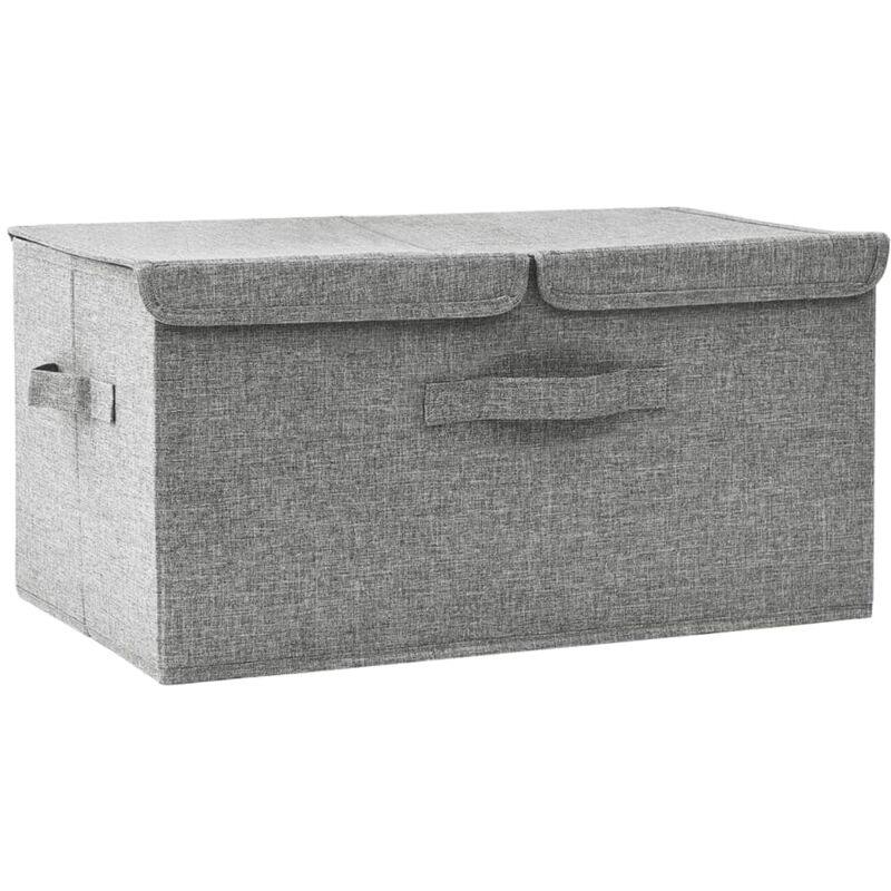 Boîte de rangement Tissu 50x30x25 cm Gris - Inlife