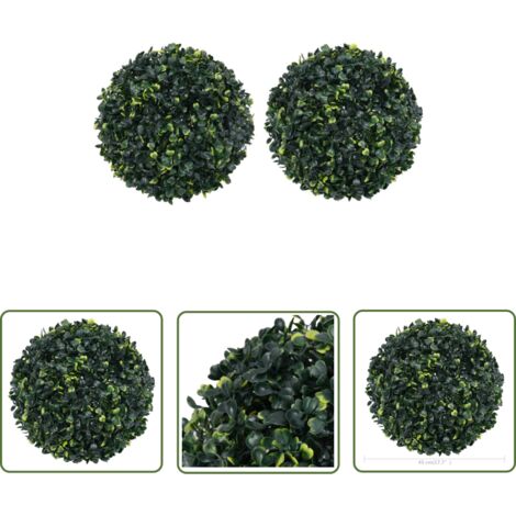 INLIFE Boules de buis artificielles 2 pcs 45 cm