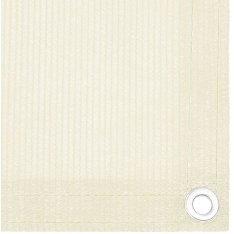 INLIFE Brise Vue Balcon Écran de balcon Jardin Terrasse en PEHD Crème 75x400 cm