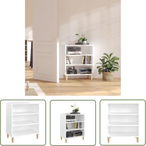 INLIFE Buffet Blanc 57x35x70 cm Aggloméré