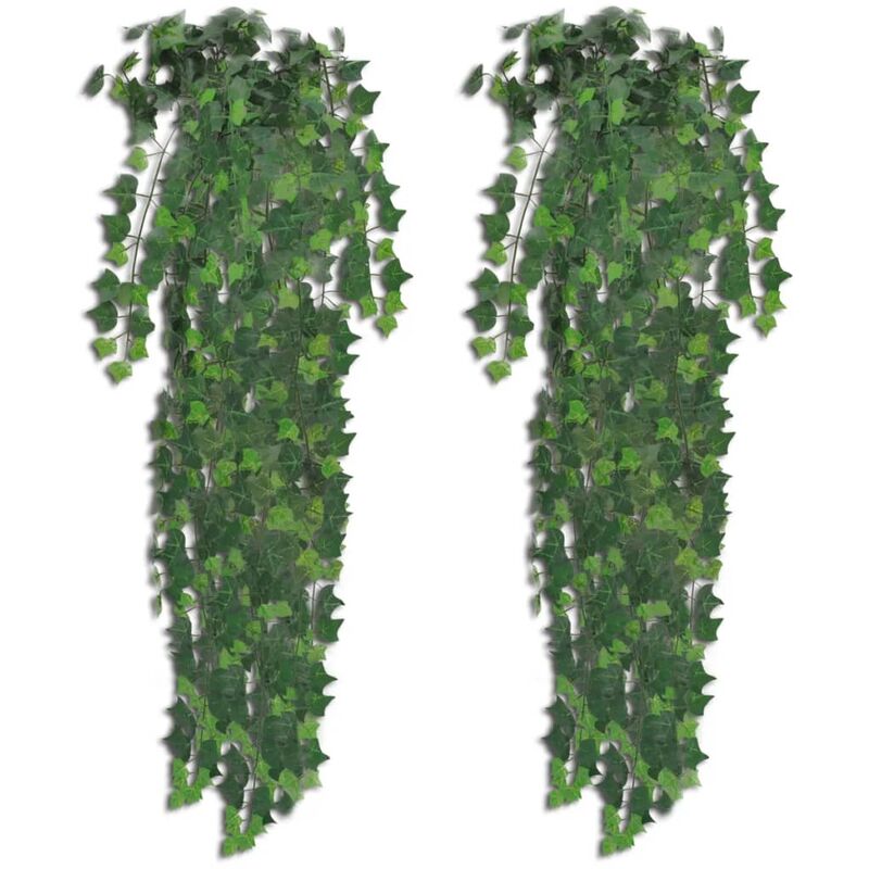 INLIFE Buissons artificiels de lierre 4 pcs Vert 90 cm