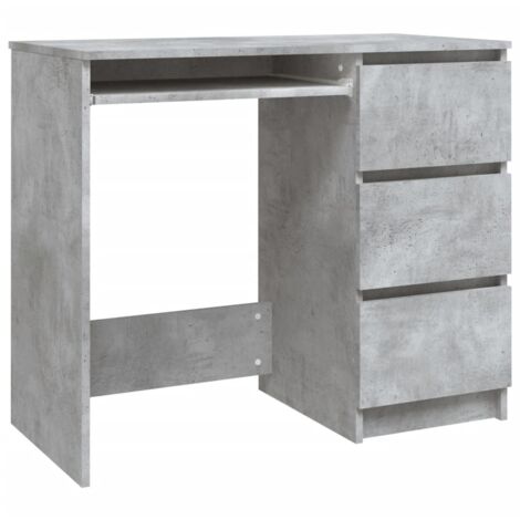 INLIFE Bureau Gris béton 90x45x76 cm Aggloméré