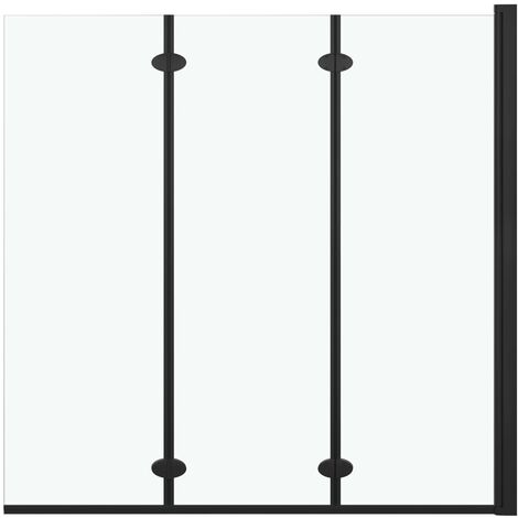 INLIFE Cabine de douche pliable 3 panneaux ESG 130x138 cm Noir