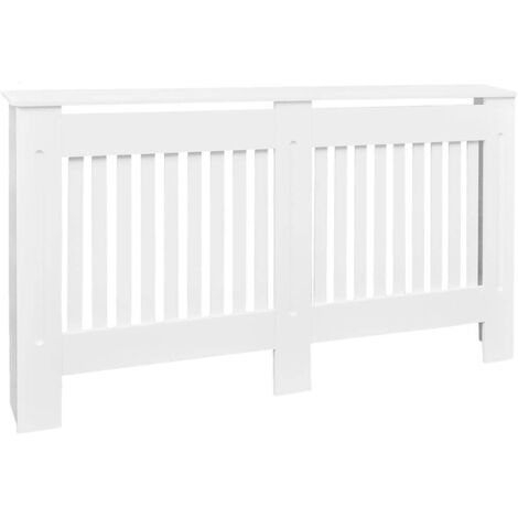 INLIFE Cache-radiateur 152 cm MDF Blanc