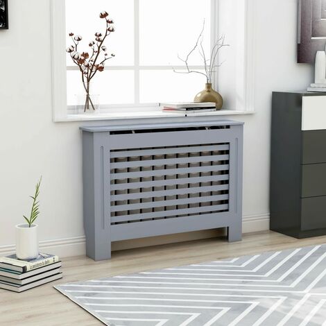 INLIFE Cache-radiateur Anthracite 112x19x81 cm MDF