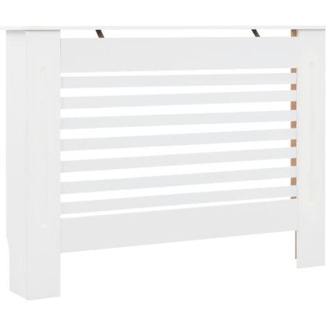 INLIFE Cache-radiateur Blanc 112x19x81,5 cm MDF
