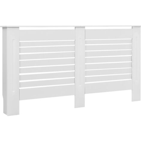 INLIFE Cache-radiateur Blanc 152x19x81,5 cm MDF